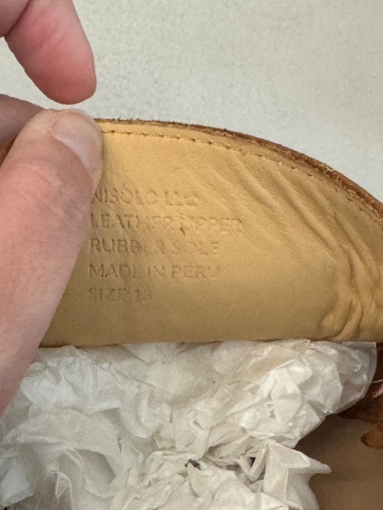 Nisolo Men\'s Huarache Sandal in Brandy Closed Toe Leather Slip-On Sz 13 NIB